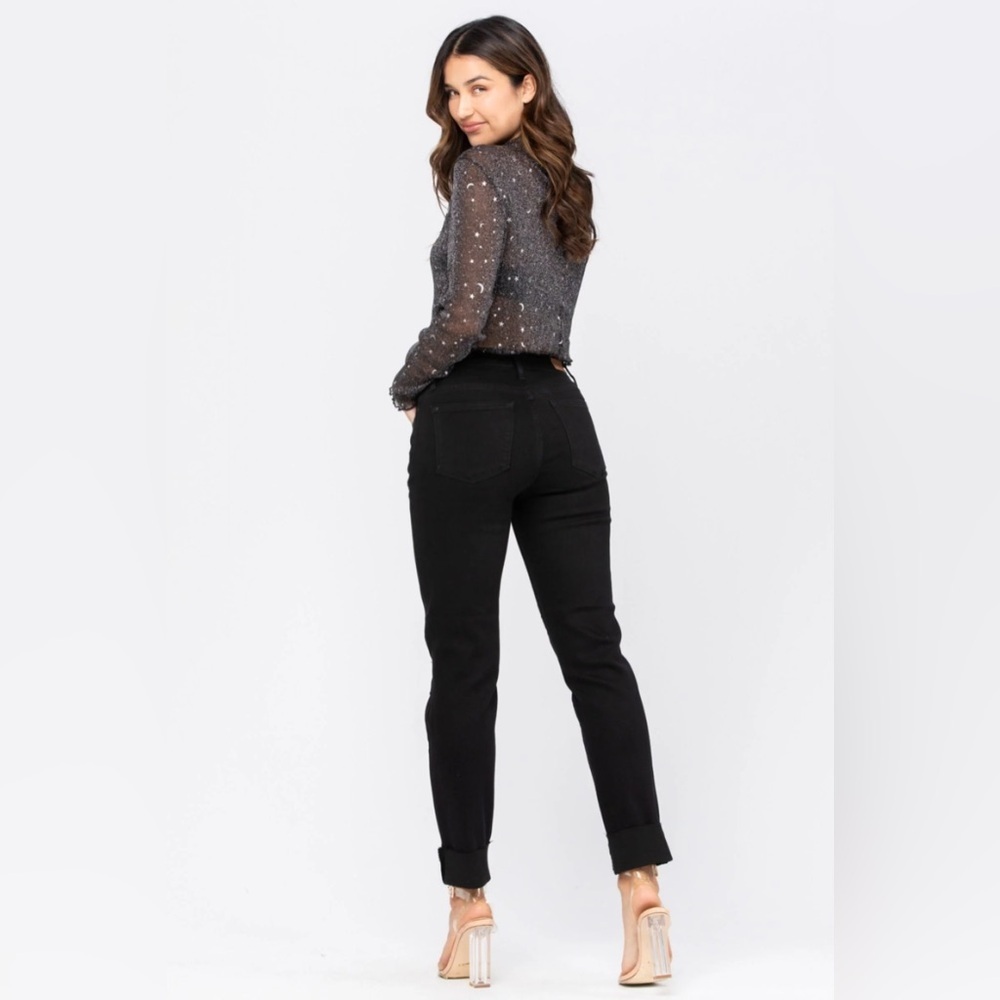Judy Blue Size 14W Black Distressed Jeans Style: 88137 High Rise NWT - Picture 2 of 3